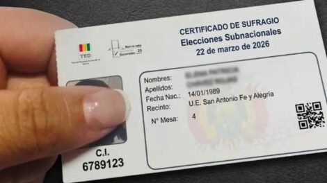 certificado de sufragio