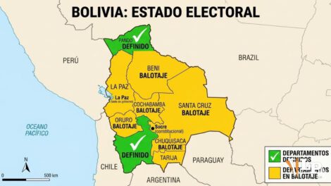 mapa de Bolivia electoral