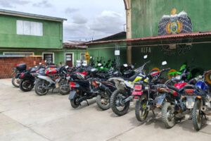 las motocicletas en dependencias policiales