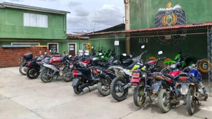 las motocicletas en dependencias policiales