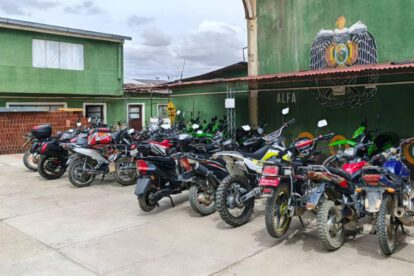 las motocicletas en dependencias policiales