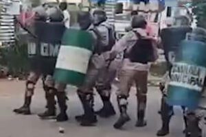 guardias con escudos