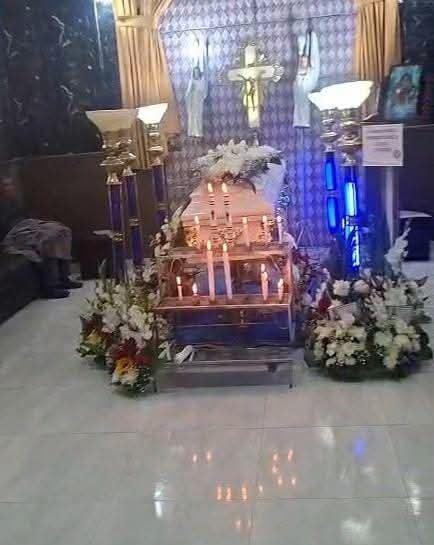 Feretro del cadete fallecido