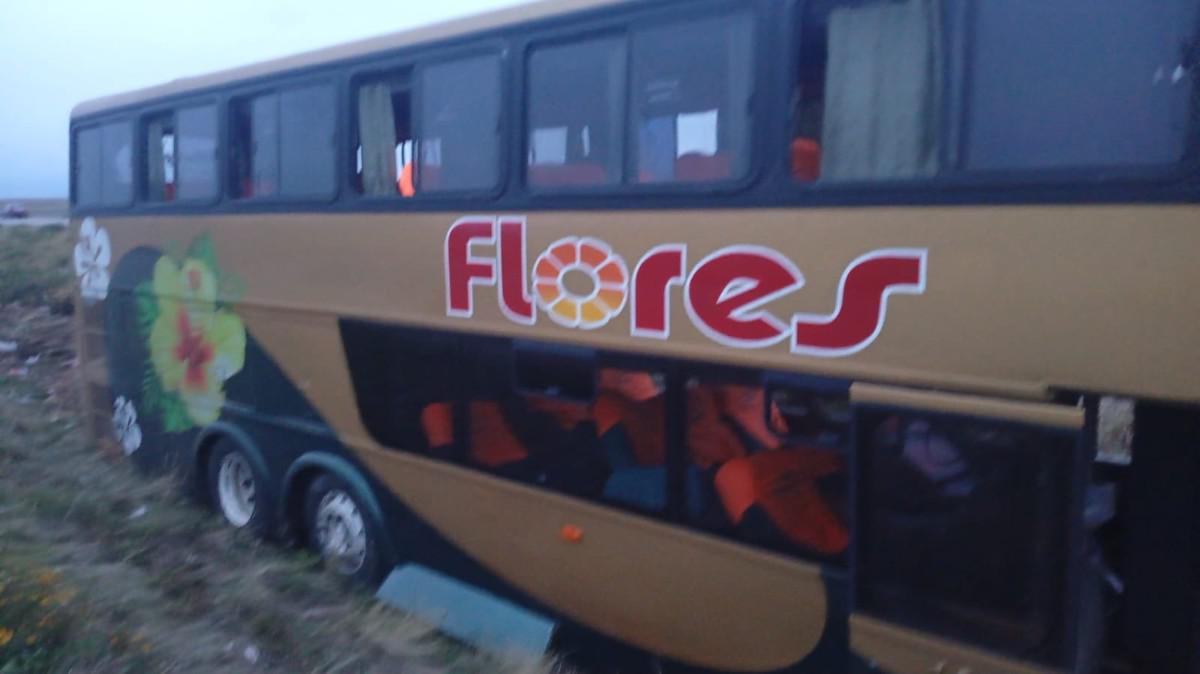 fotografía del bus siniestrado