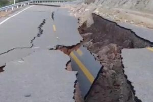 La ruta afectada hacia Torotoro