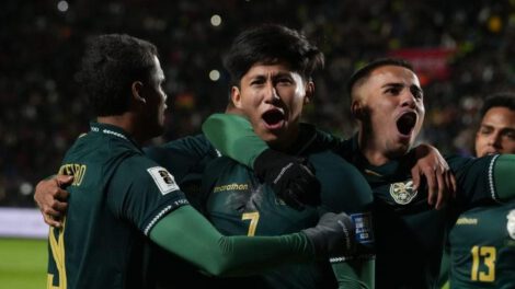 Los jugadores de la Selección Boliviana en uno de sus últimos partidos
