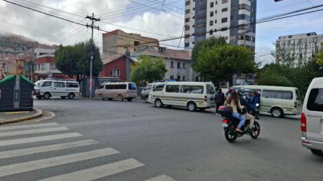 Un punto de bloqueo en la avenida Buch