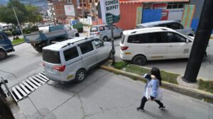 Un punto de bloqueo en La Paz