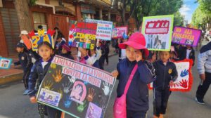 imagen referencial de la manifestación contra la violencia