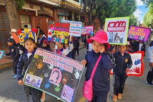 imagen referencial de la manifestación contra la violencia
