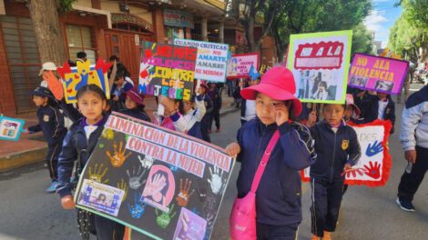 imagen referencial de la manifestación contra la violencia