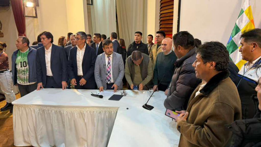 Reunión entre choferes y ministros