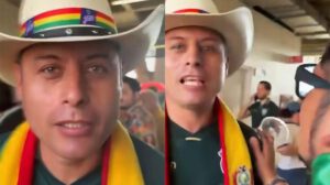 El vicepresidente al momento de ser abucheado por un hincha