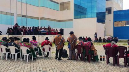 Una reunión de organizaciones campesinas de La Paz