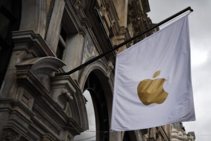 Bandera con el símbolo de Apple