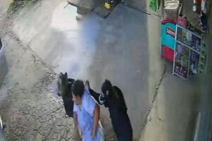 Secuestro de la víctima registrado por cámaras de seguridad