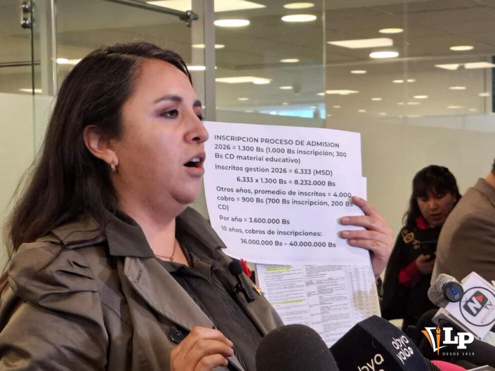 La diputada Vargas en conferencia de prensa