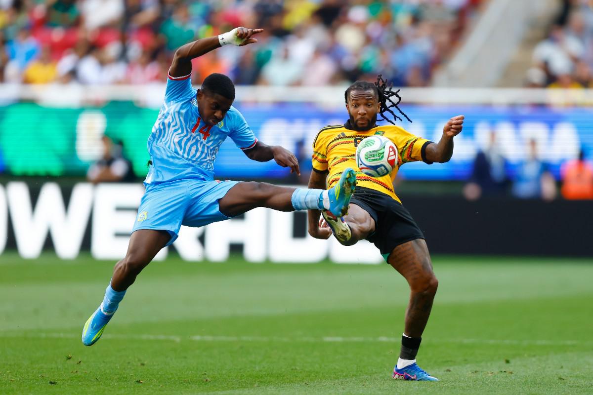 Festejo de los jugadores de la selección de República del Congo tras lograr la clasificación