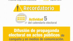 Difusión de propaganda electoral desde el 31 de marzo