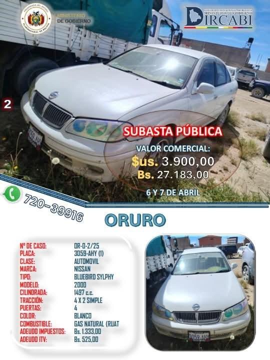 bienes incautados en subasta