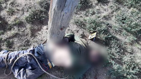 Imagen del cadáver del presunto ladrón