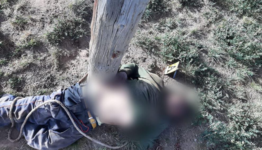 Imagen del cadáver del presunto ladrón