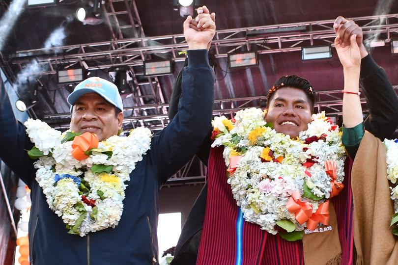 Uriona y Yahuasi en un acto proselitista