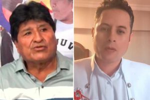 El expresidente Evo Morales y el vicepresidente Edmand Lara