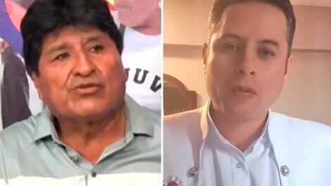 El expresidente Evo Morales y el vicepresidente Edmand Lara