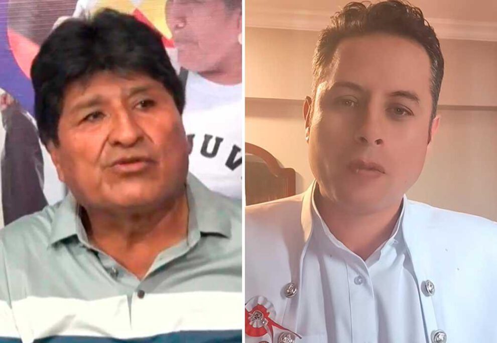 El expresidente Evo Morales y el vicepresidente Edmand Lara