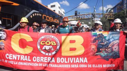 La marcha de la COB en La Paz