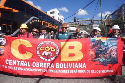 La marcha de la COB en La Paz