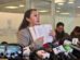 La diputada Cecilia Vargas en conferencia de prensa