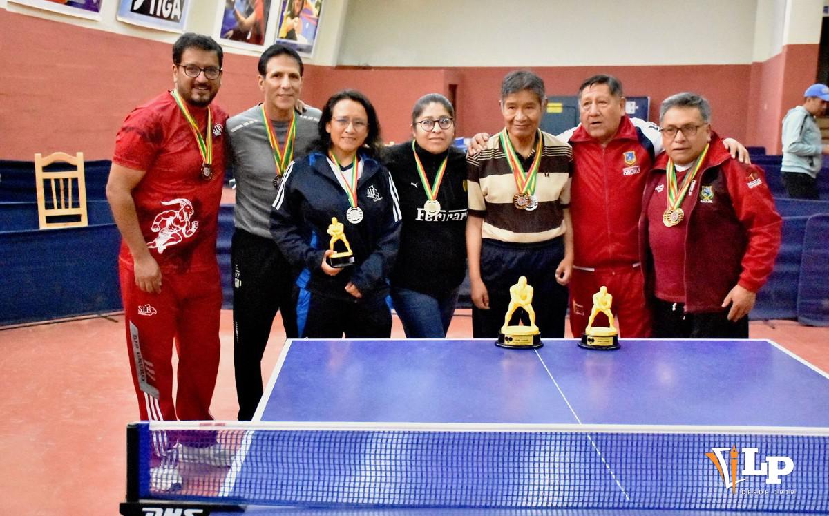 Tenis de Mesa en Oruro, Nacional de confraternidad de tenis de mesa Máster, Cinco delegaciones participaron en el torneo