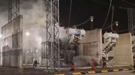 Incendio en la Subestación Carrasco