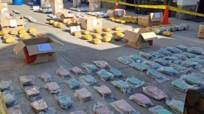 droga al interior de unas cajas de cartón