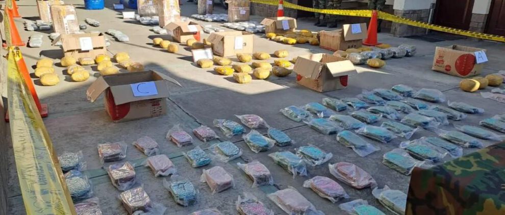 droga al interior de unas cajas de cartón