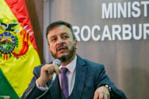 El ministro de Hidrocarburos, Mauricio Medinacelli