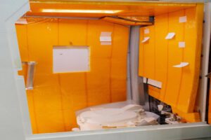 El retrete a bordo de la cápsula Orión de la misión lunar Artemis II