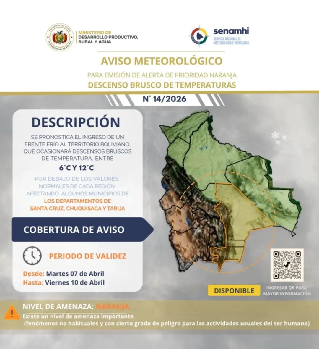 El mapa de cobertura del Senamhi