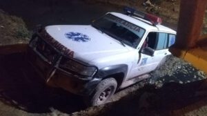 La ambulancia se encuentra en el Río Negro
