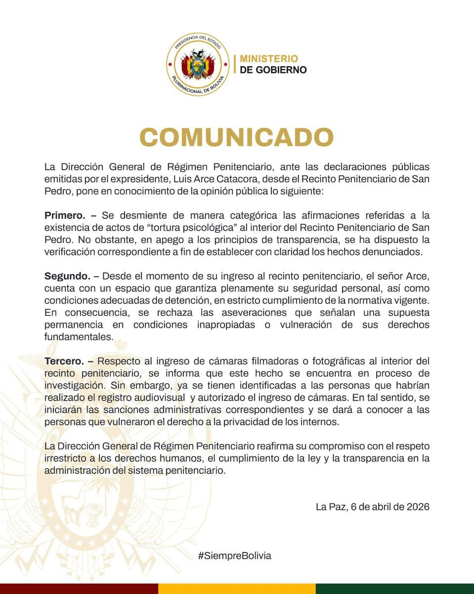 Comunicado oficial