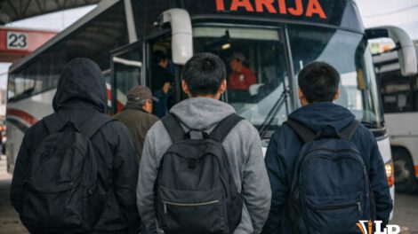 Imagen referencial del viaje que realizaron los menores