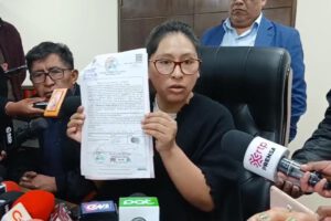 la alcaldesa de El Alto Eva Copa