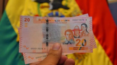 El nuevo billete de 20 bolivianos que entró en circulación