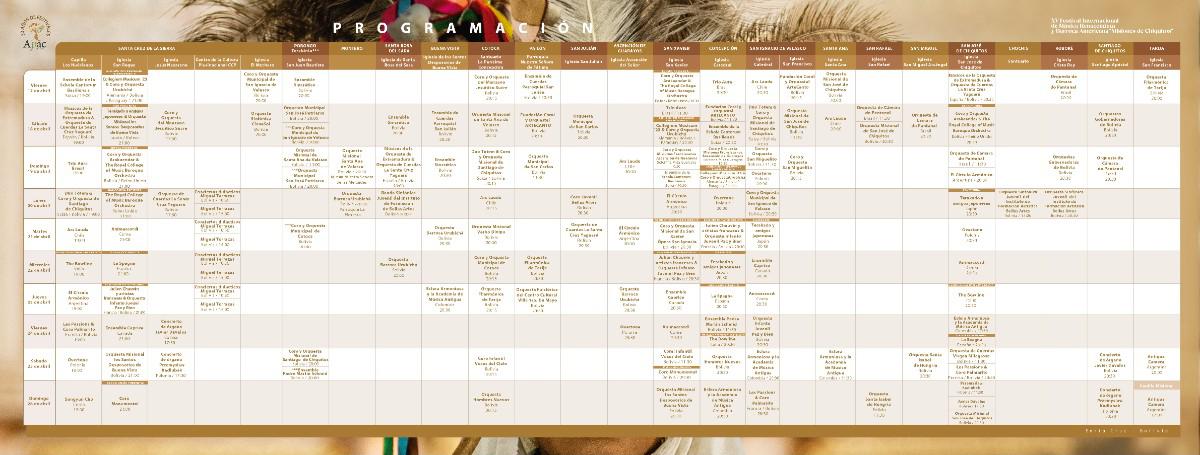 Rol de conciertos del Festival de música barroca