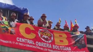 Una movilización de la COB