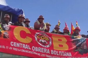 Una movilización de la COB