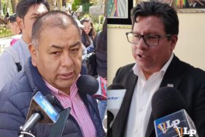 Ever Moya del PP y Hernán Quispe del Tribunal Electoral