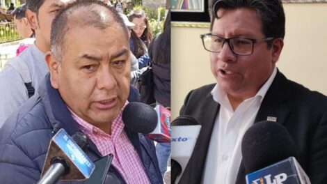 Ever Moya del PP y Hernán Quispe del Tribunal Electoral